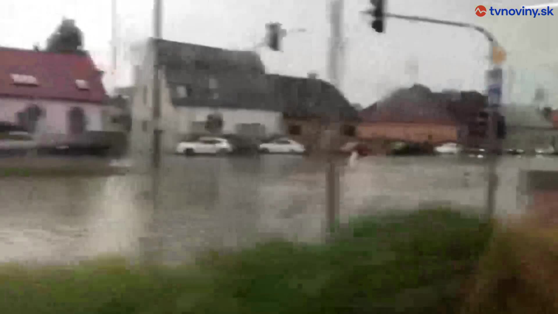 Zaplavené ulice v Ružinove