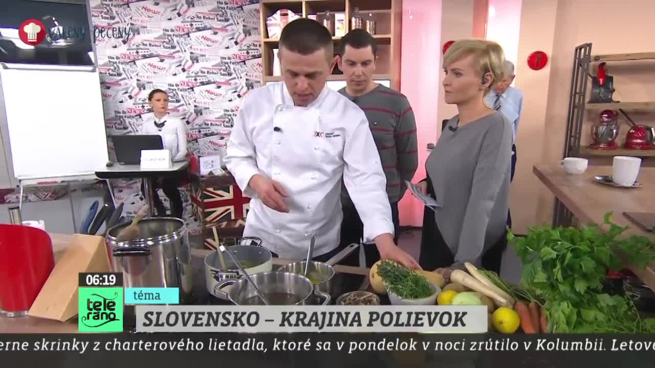 Jevgenij Pľuščenko ochutnal boršč od šéfkuchára Vlada Morochoviča