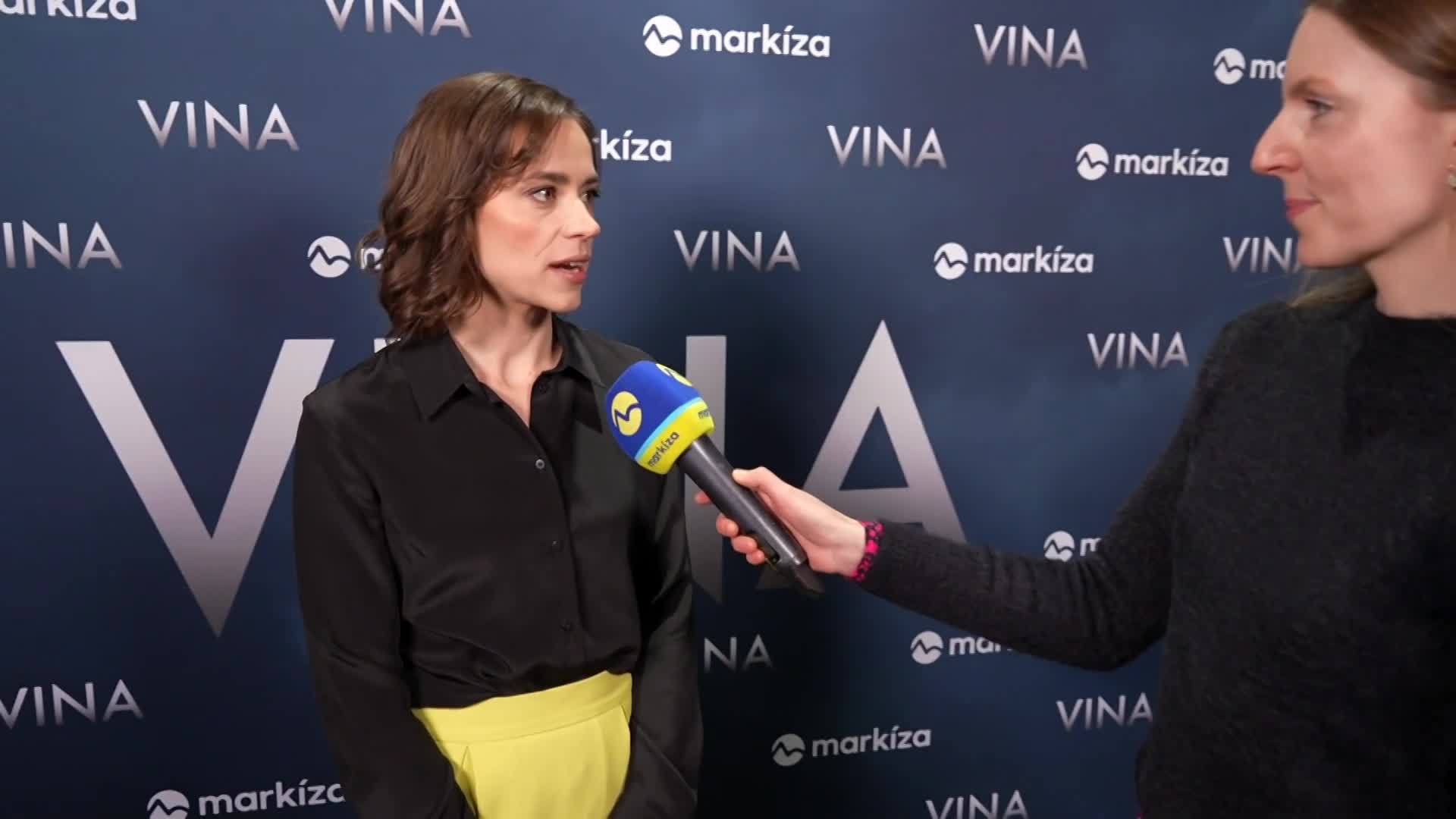 Gabika Marcinková na premiére seriálu Vina